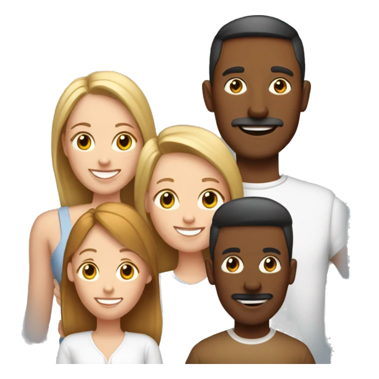 white mom, dad and 2 kids with a basenji sticker