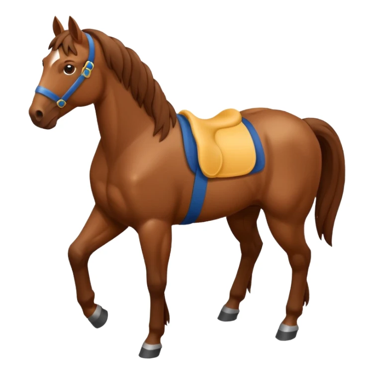 horse, isometric view sticker