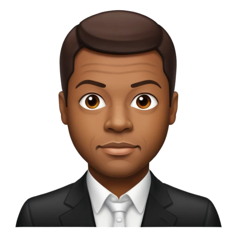 Chris Tucker with dark brown hair sticker