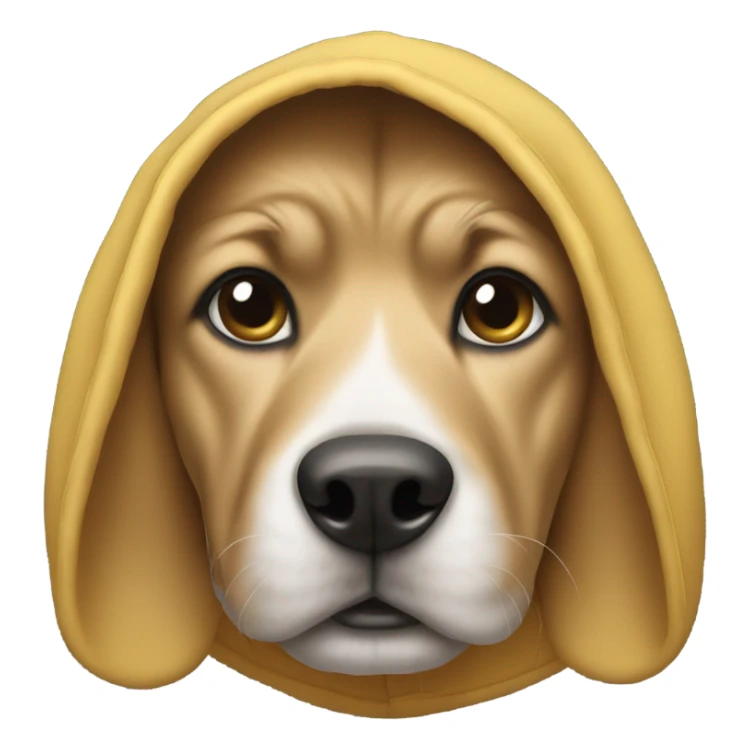 Dog wearing A Hoody sticker