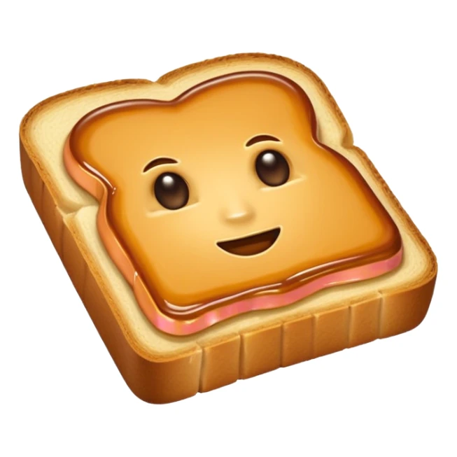toast of bread with dulce de leche in it sticker
