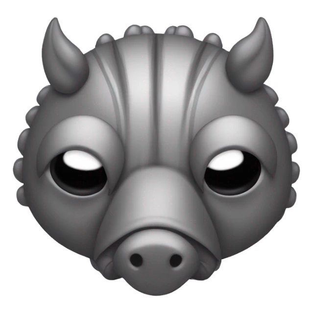 Lavender gray Pig armadillo centipede insect darth Vader face sticker