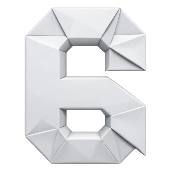 Origami de la lettre G sticker