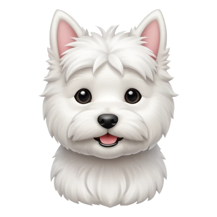 West Highland White Terrier with a cute smile sticker