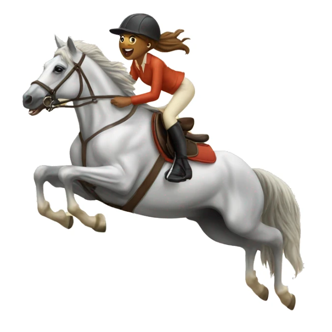 Horse and girl jumping jump sticker