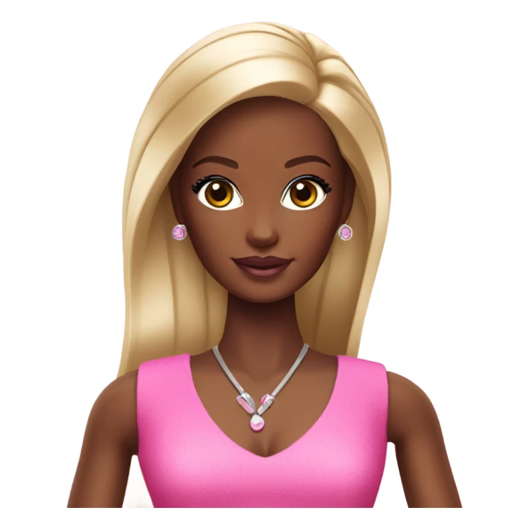 Barbie with dark skin sticker