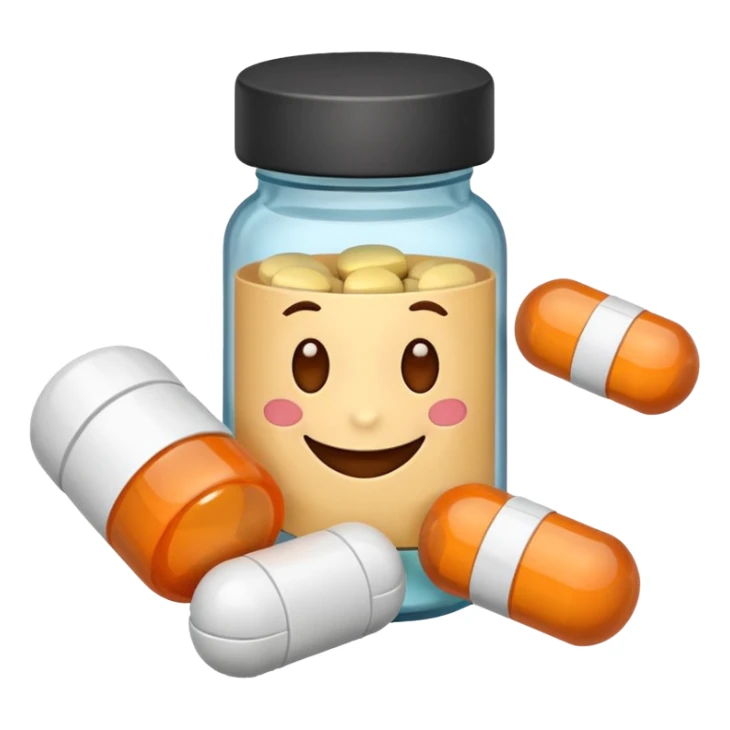 apochons avec des médicaments dedans qui sourient et rigolent sticker