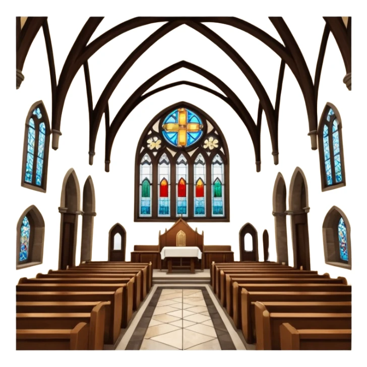 interior of a church sticker