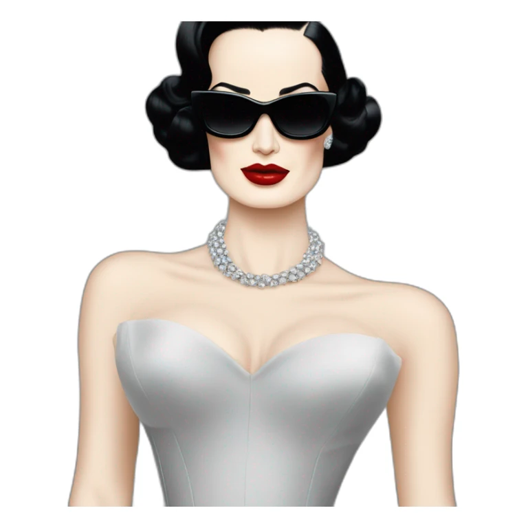 dita von teese wearing black balenciaga  sticker