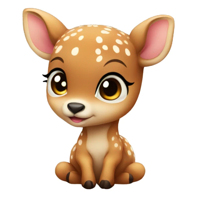 Baby deer love sticker