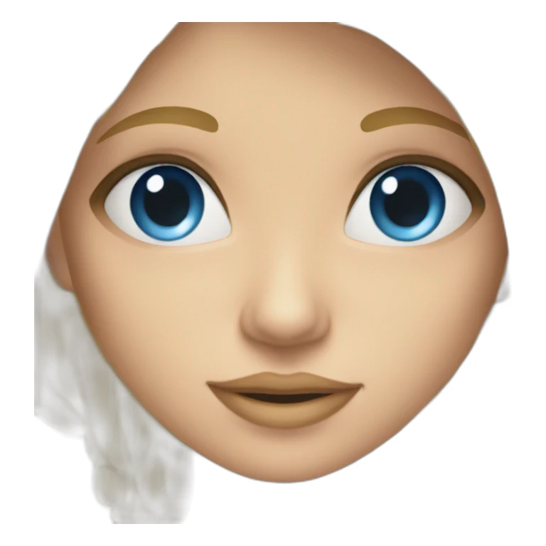 Blonde girl blue eyes with bikini sticker