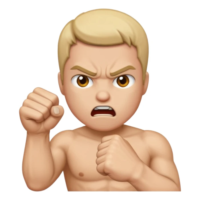 Emojis con el puño cerrado y molesto para pelear sticker
