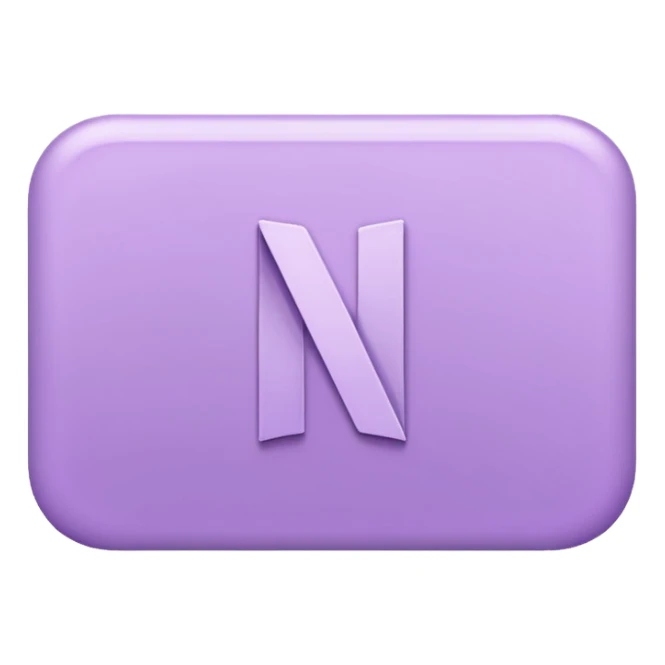 Netflix aesthetic "N" logo in pastel purples sticker