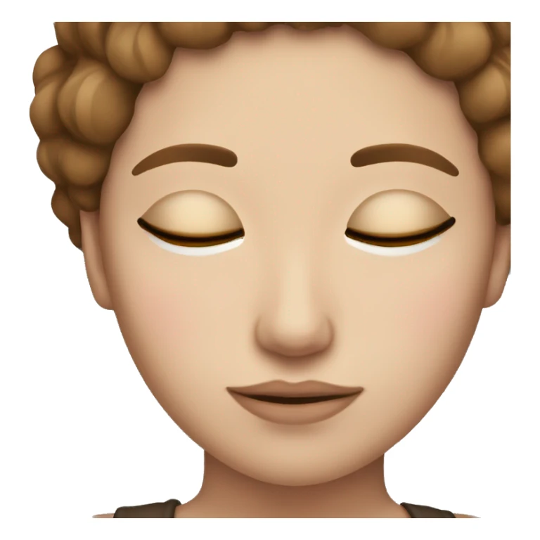 White girl brown hair sleeping  sticker