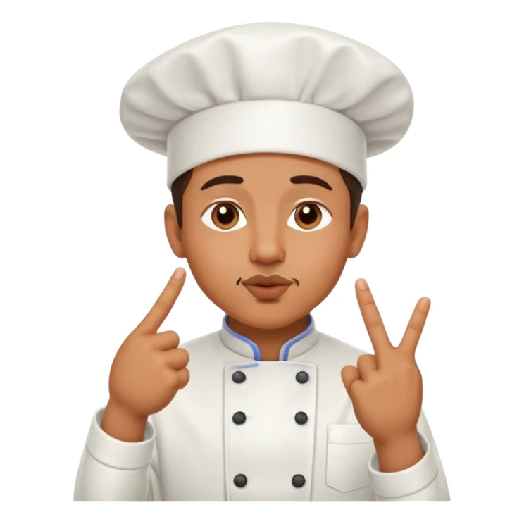 chef making the kiss gesture with fingers, expression of perfection sticker