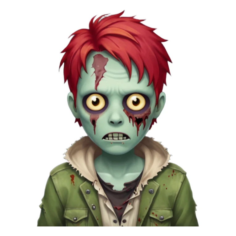 Zombie ponda red hair  sticker