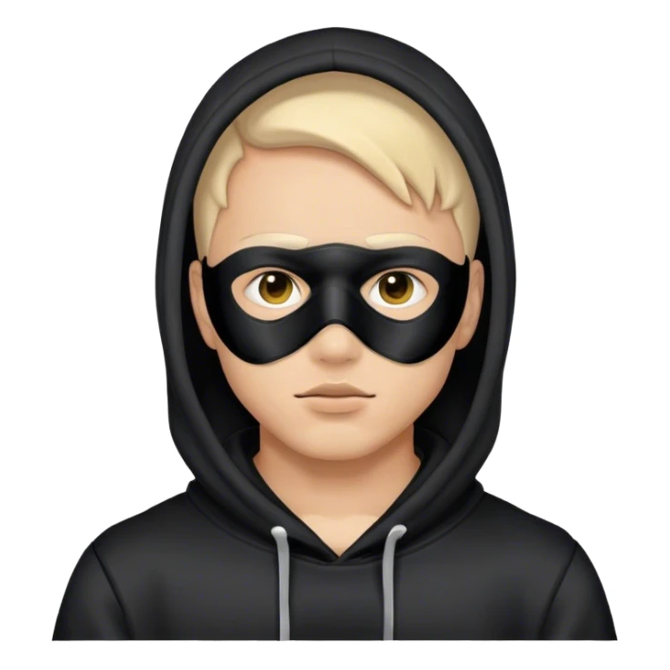 the Man with hoodie and Black mask sticker