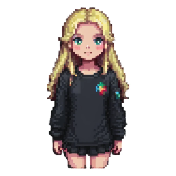 blonde girl sticker
