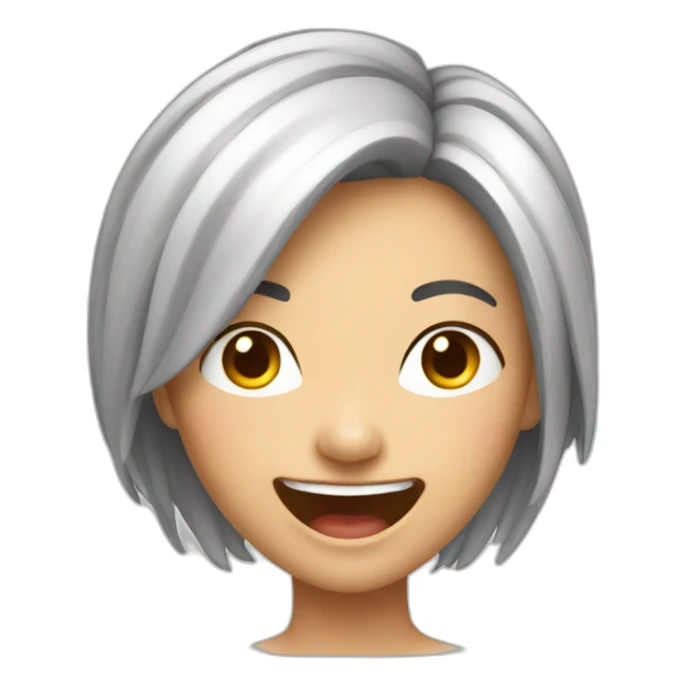 Sexy Asian woman  who laugh out loud sticker