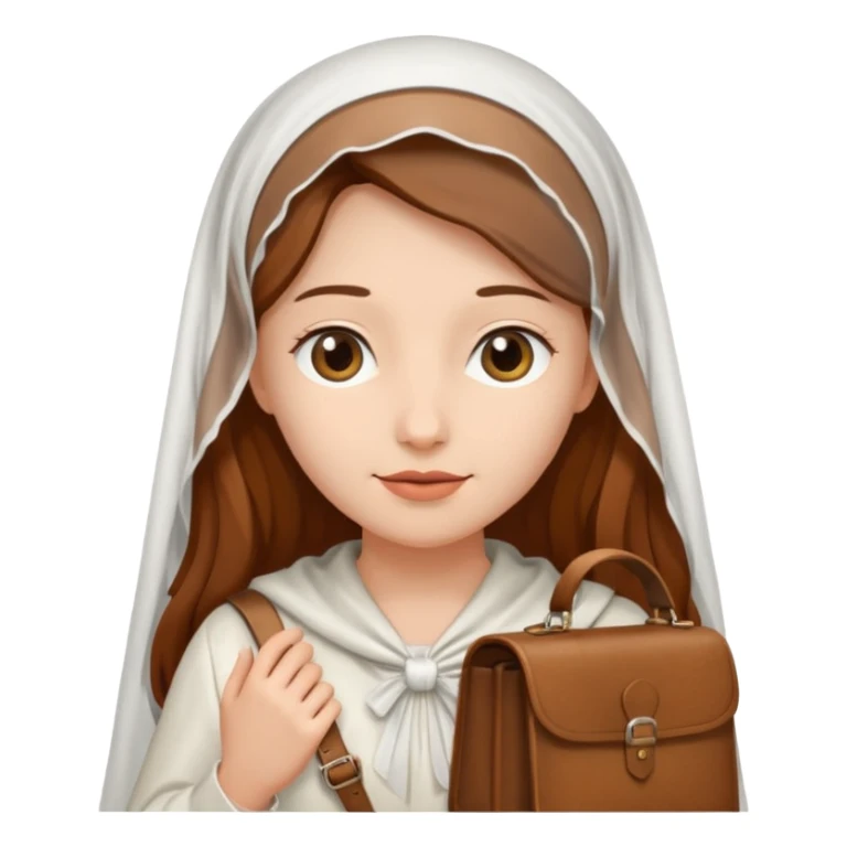 Woman + veil + satchel. sticker