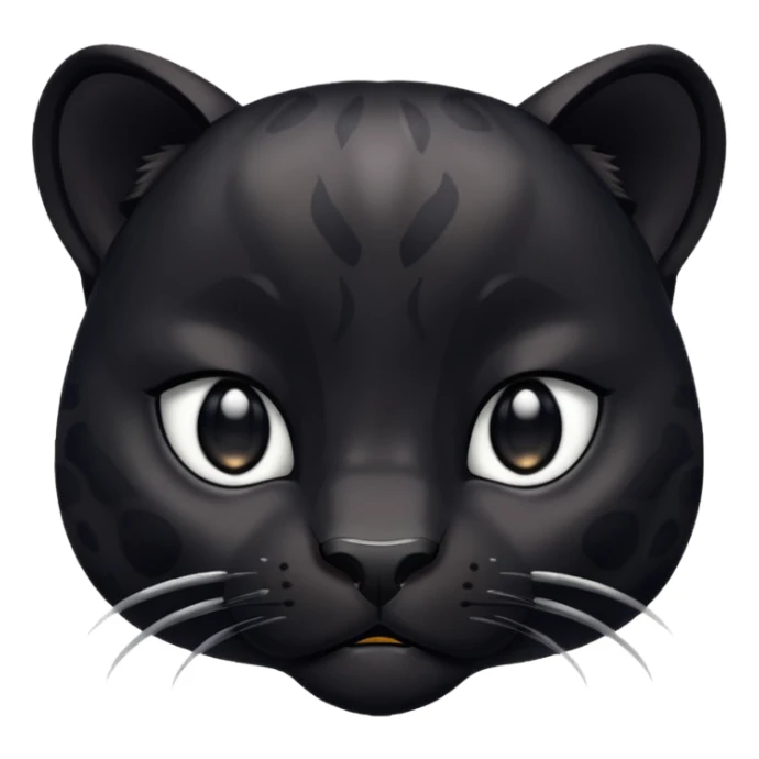 Adorable black panther with pleading eyes sticker