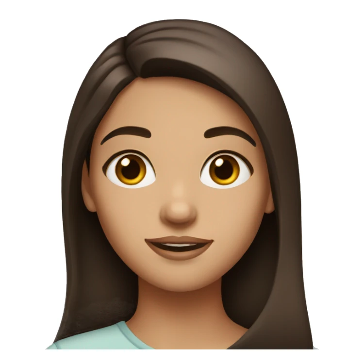 brunette girl with brown eyes sticker