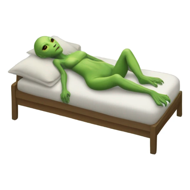 a Reptilian alien woman, full body, sleeping sticker
