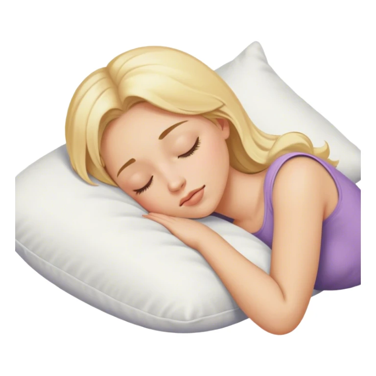 Blonde girl sleeping on a pillow sticker