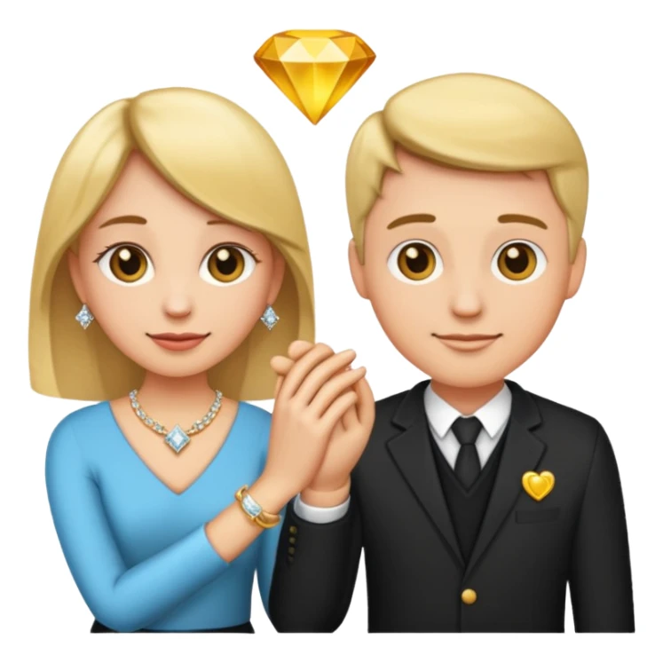 Aesthetic Engagement couple ring emoji sticker
