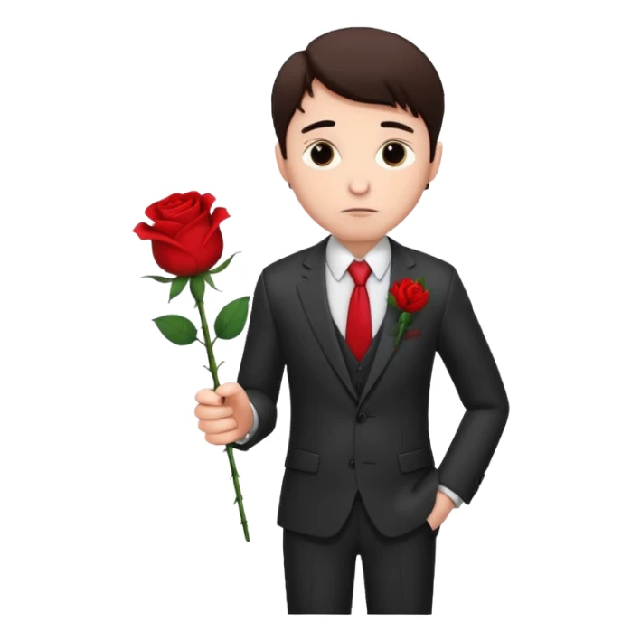 A man Alone in the Valentine's day sticker