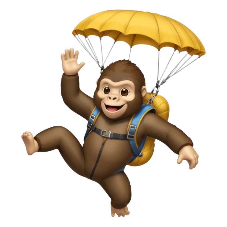 fait moi un gorille qui fait du parachute  sticker