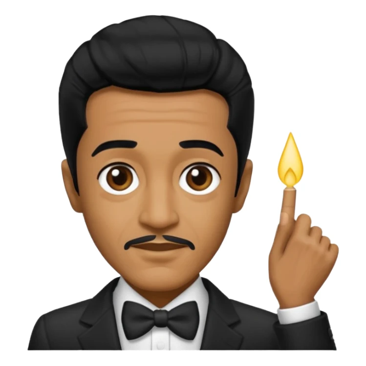 Sammy Davis Jr with black hair sticker