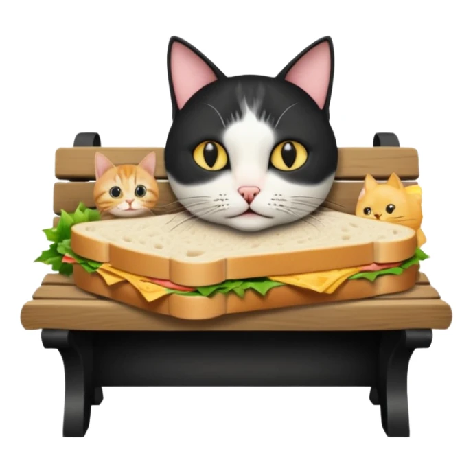 Katze und sülzkotlett auf gartenbank sticker