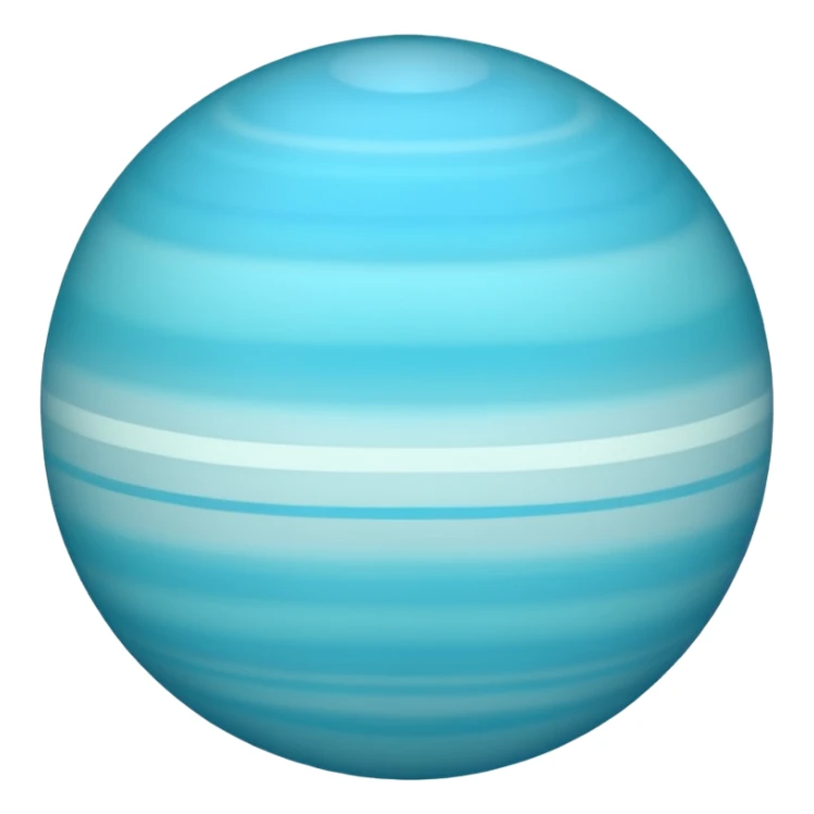 planet uranus emoji which is copayable with rings like saturn but vertical 90 you know right sticker