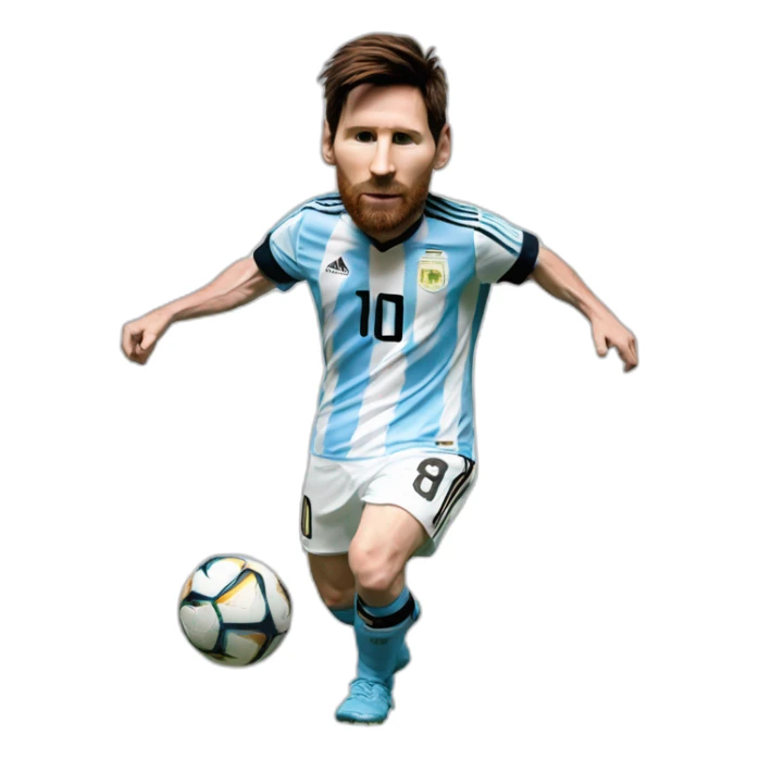 messi bailando con la camiseta de argentina sticker