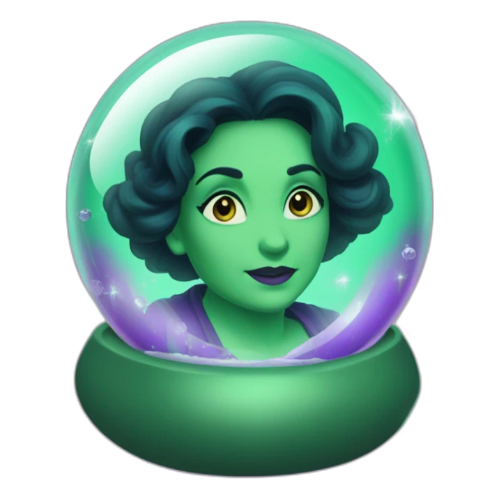 Disney’s Madam Leota in a green floating crystal ball sticker