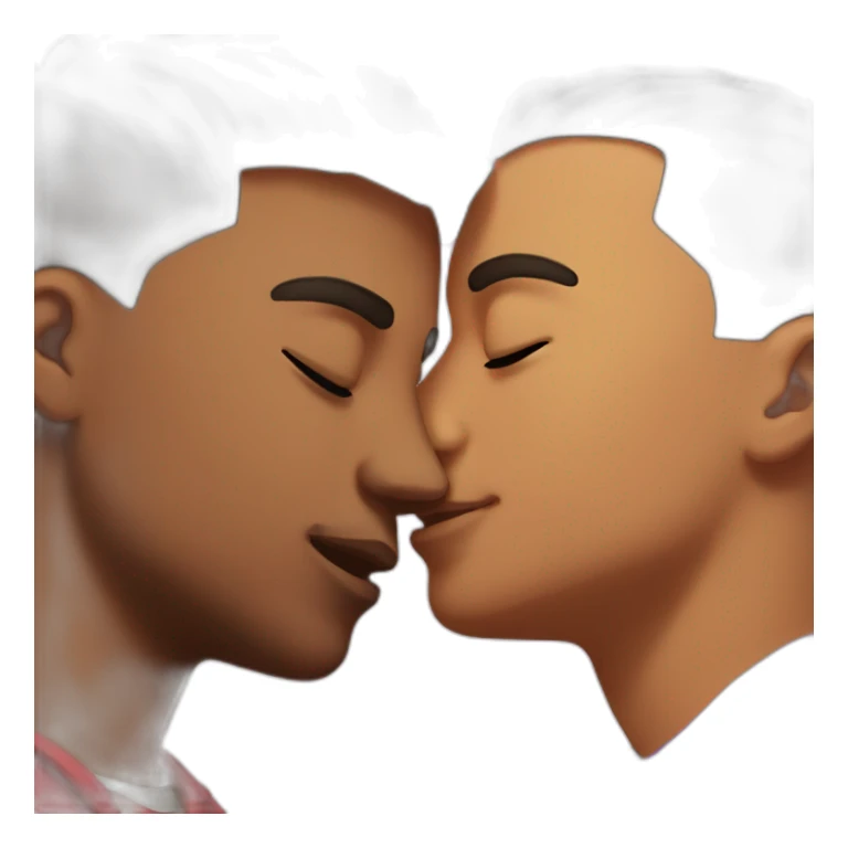 gay boyfriends kissing sticker
