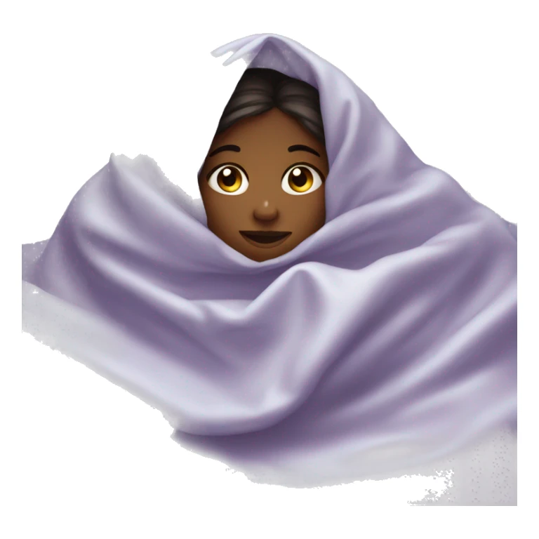 little girl under bed covers full sticker