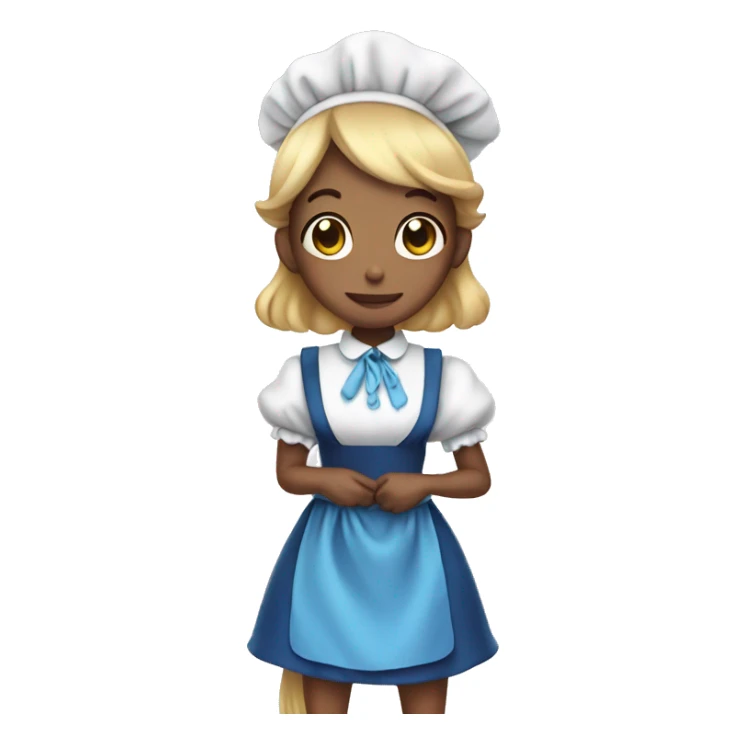 Blue cute slimegirl dress as a maid  sticker