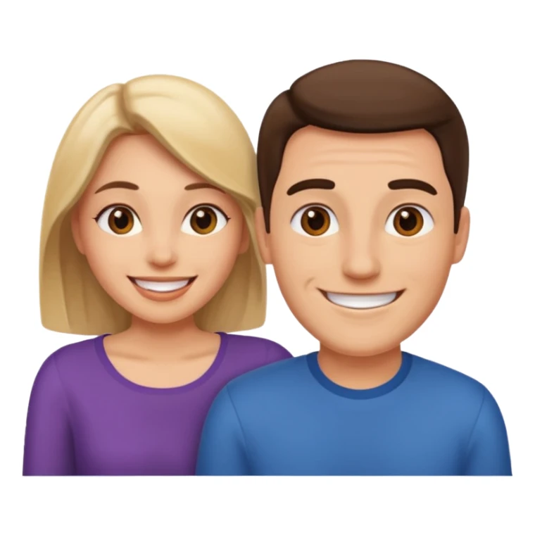 woman looking at man sticker