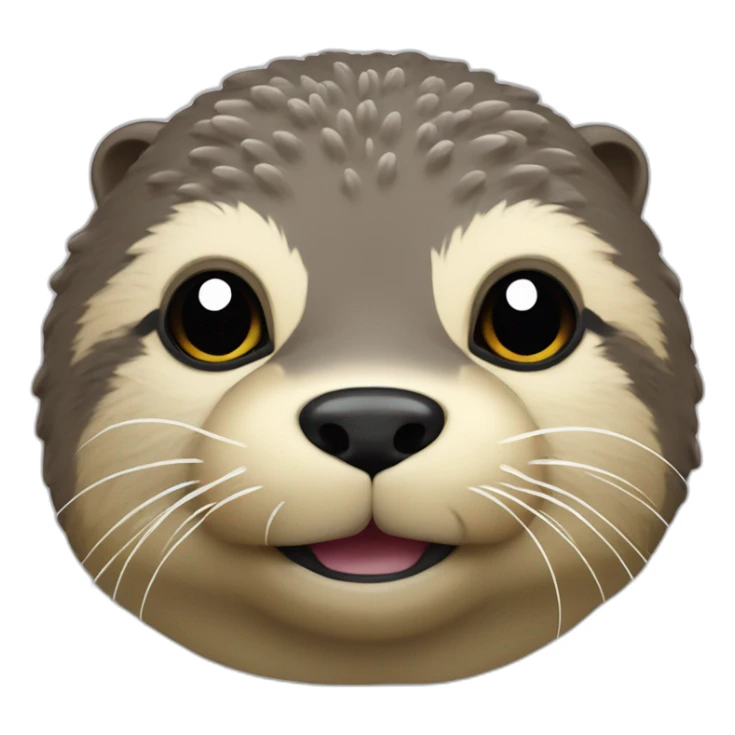 loutre qui fait dépasser sa tête d'un mur sticker