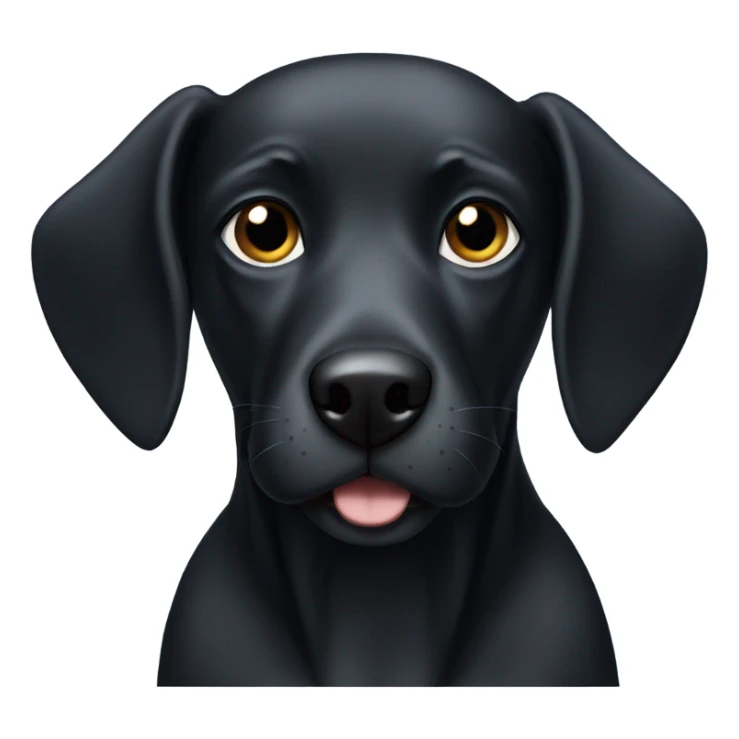 Medium sized black dog with little white spots  sticker
