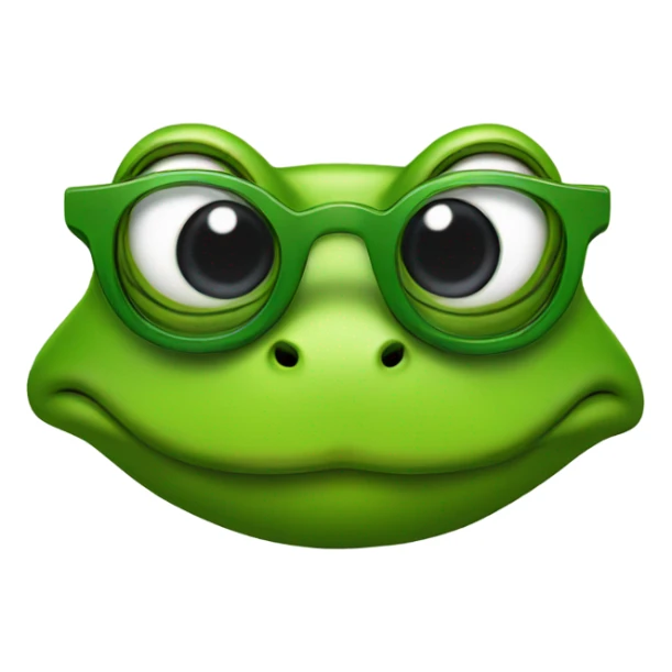frog with glassses sticker