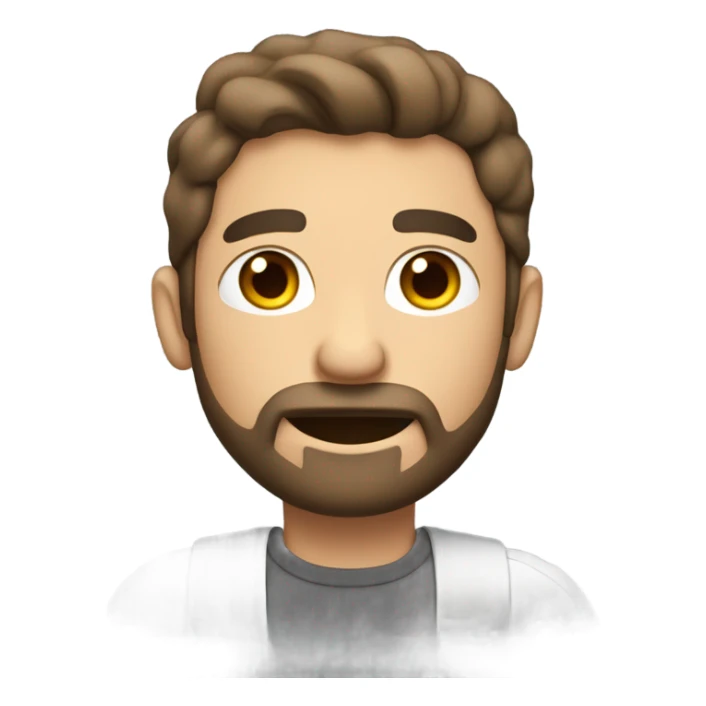 HOMBRE, BARBA, PELO ALTO, MANO DEDO CRUZADO sticker