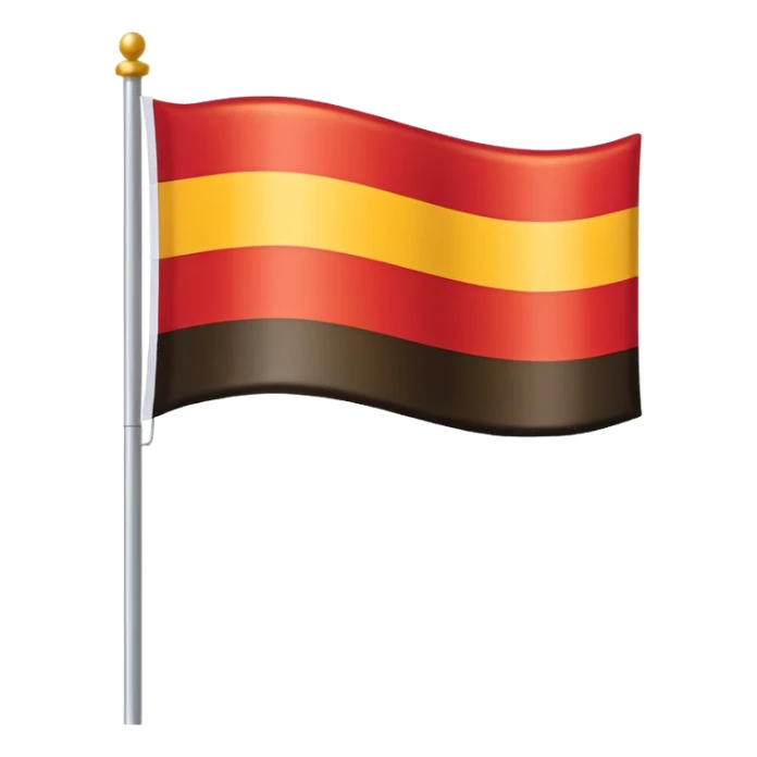 Red, white, and golden yellow vertically sequenced tricolour flag inspired by the flag of Italy sticker