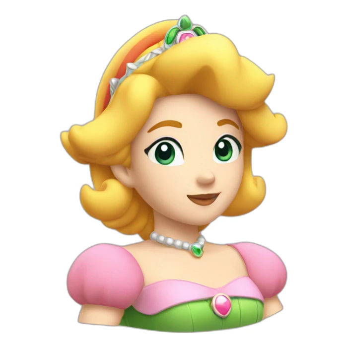 Princess Peach head sticker