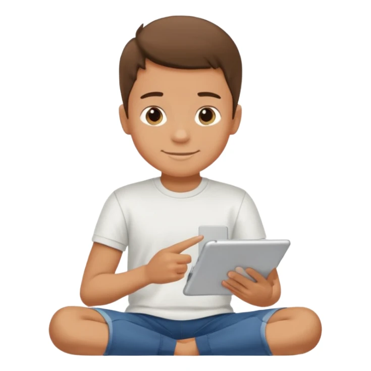 Boy sit like a boss, talk tap2 screen and share.. Tqvm sticker