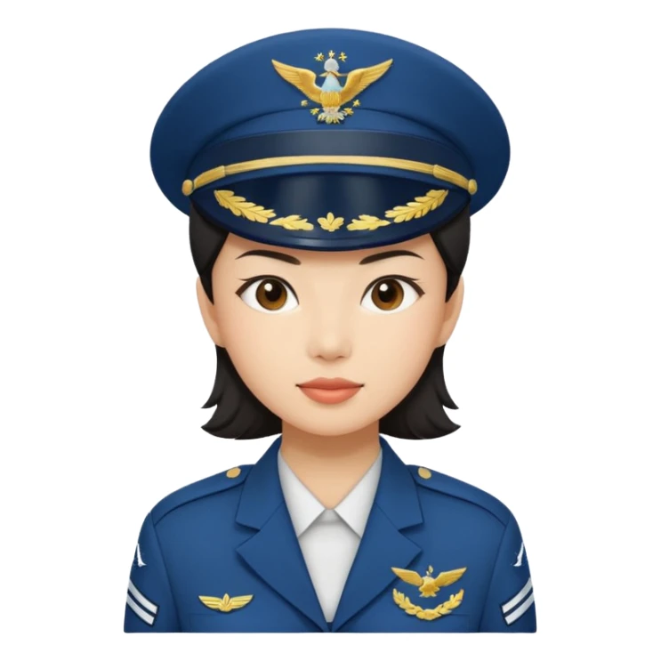 Asian female. Air Force military  sticker