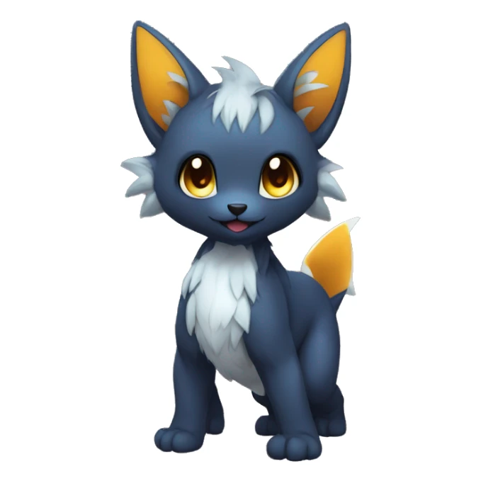 a anthro chibi-style dark-type Fakémon-hybrid full body sticker