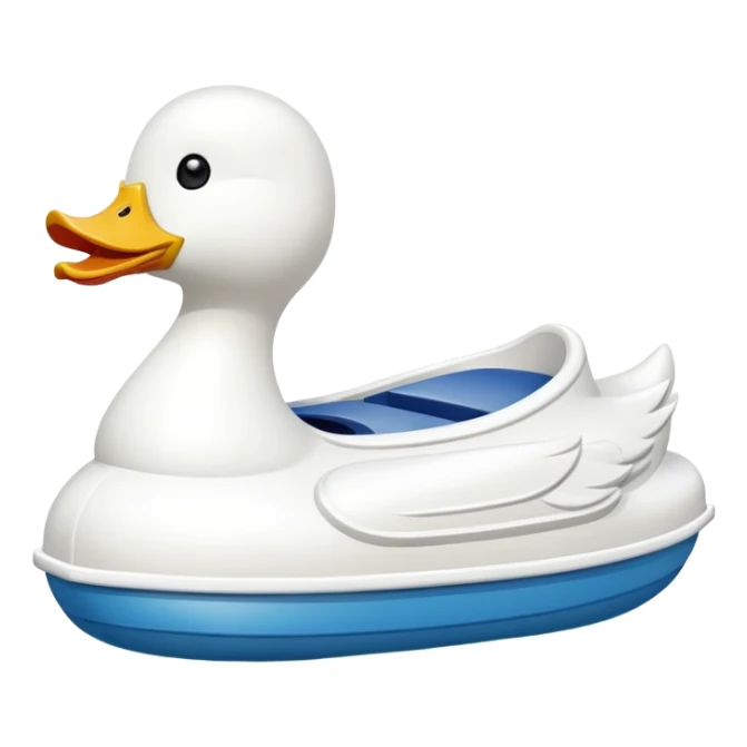 The white duck-shaped pedal boats  sticker